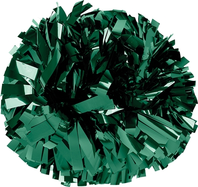 Green Metallic Pom Poms